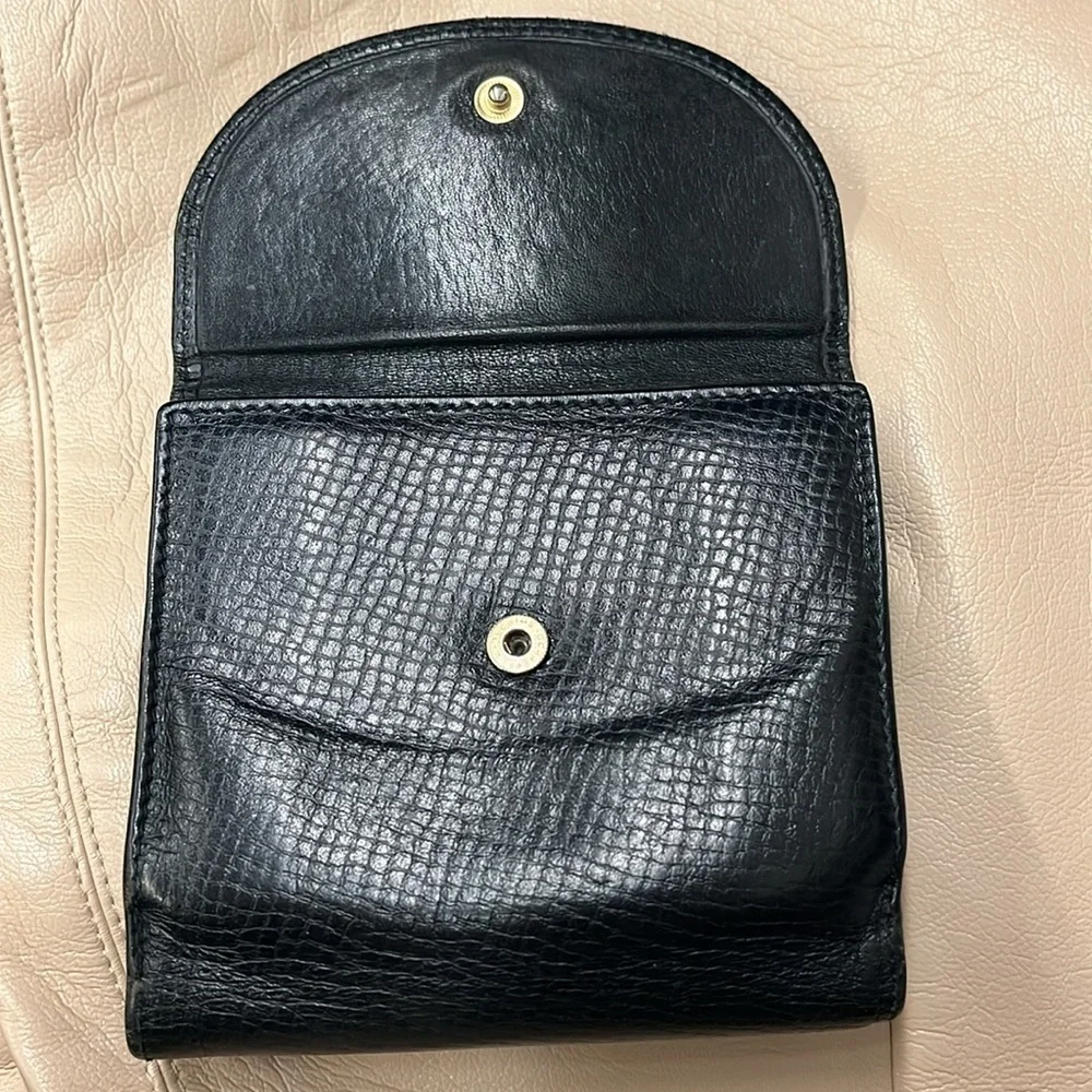 CHRISTIAN DIOR VINTAGE WALLET- black leather